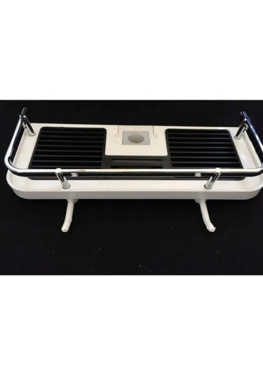 Beyaz Robot Sürgülü Duş Sabunluğu Organizer Beyaz