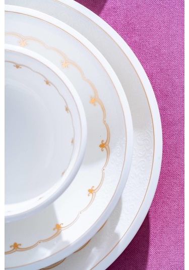 Paradise 12 Kişilik 54 Parça Porselen Yemek Takımı Beyaz