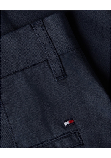 Tommy Hilfiger Co Blend Gmd Chıno Short Kadın Mavi Şort - Ww0ww42457 Mavi