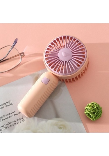 Handhd Usb Şarj Taşınabilir Masaüstü Küçük Elektrikli Fan K11d1g Pembe
