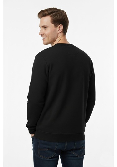 Dynamo Erkek Sıfır Yaka Selanik Sweatshirt Regular Kalıp Bgl-st04926 Siyah