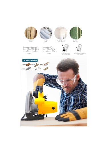 Assur ASR706-02-08 1400W Elektrikli 185mm Daire Testere Sarı