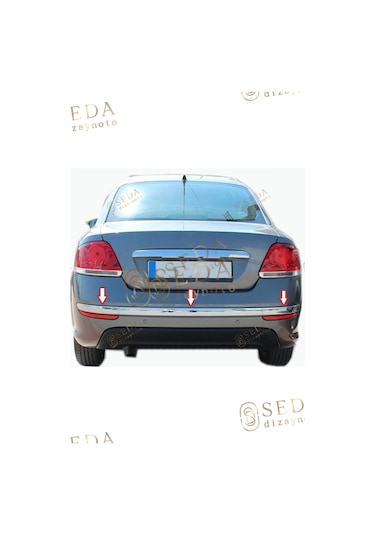 Fiat Linea Sd 2012 Arka Tampon Çıtası 3 Parça P. Çelik