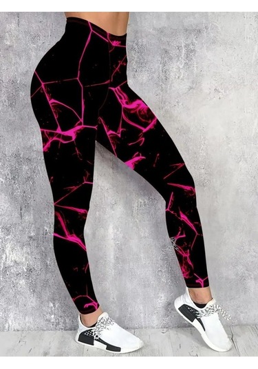 Kadın Yüksek Bel Renk Detaylı Dalgıç Tayt Mor