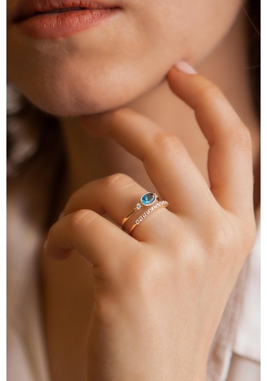 Çift Sıra Özel Tasarım Altın Yüzük