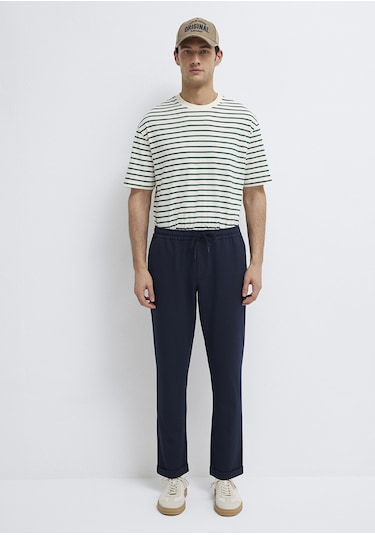 Mavi - Lacivert Örme Pantolon 0010460-86623 Lacivert