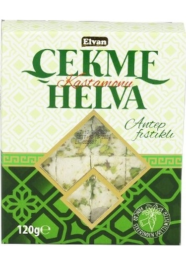 Elvan Çekme Helva Antep Fıstıklı 120 Gr. (1 Paket)