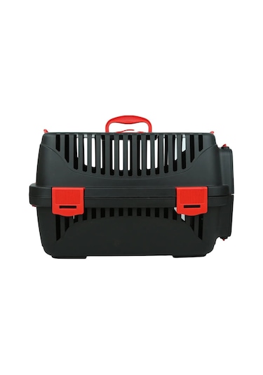 Pribor Kedi Köpek Evcil Hayvan Taşıma Çantası Box Orta Boy Çok Fonksiyonlu Siyah-kırmızı