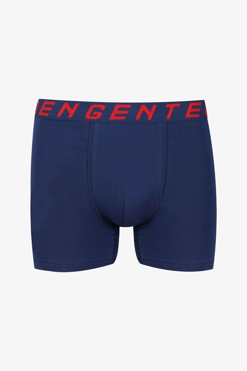 Erkek 3'lü Pamuklu Likralı Boxer 9175-64-2 Lacivert