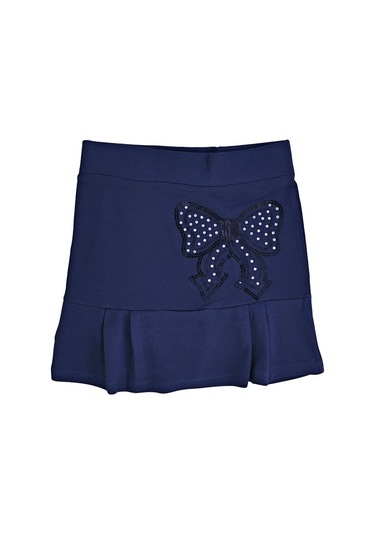 Kız Çocuk Pul Payetli Taşlı Etek Lacivert