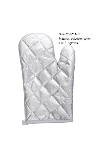 1 Adet Fırın Eldiveni Yumuşak Mikrodalga Gümüş Kaplamalı Pratik Eşkenar Dörtgen Yüzey Mutfak Eldiveni Piknik İçin