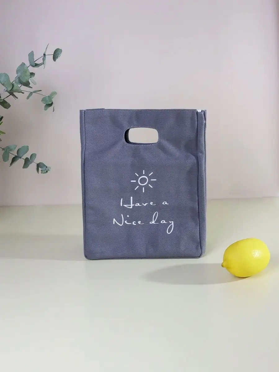 Nevodinocku Termo Çanta Yemek Ve Öğle Yemeği Soğutucu Çanta Seyahat Çanvası 140164209 Gri