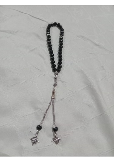 Siyah Plastik Boncuklu Tespih Siyah