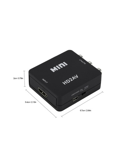 Yaleker Beyaz Hd'den Av'ye Sinyal Dönüştürücü - Hd Giriş, Av Çıkış, Ses-video Dönüşümü, Kaliteli Video'dan Cvbs'ye