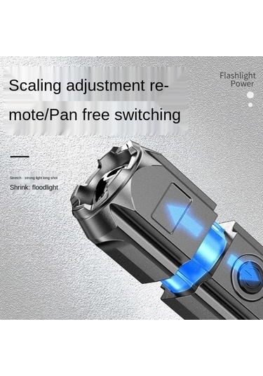 Sones Sılıng Shark 622a Teleskopik Odaklamalı Üç Vitesli Parlak Led El Feneri Gri