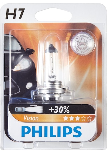 Phılıps H7 Vısıon +%30 Daha Fazla Işık Tekli 12V 55W