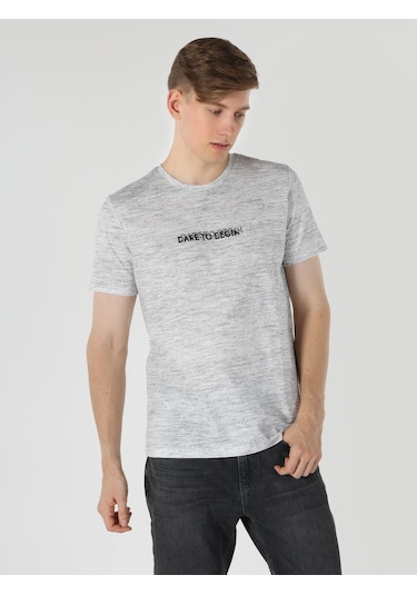 Colin'S Regular Fit Baskılı Gri Erkek Kısa Kol Tişört Cl1064661_Q1.V1_Mga Colin'S Regular Fit Baskılı Gri Erkek Kısa Kol Tişört Cl1064661_Q1.V1_Mga