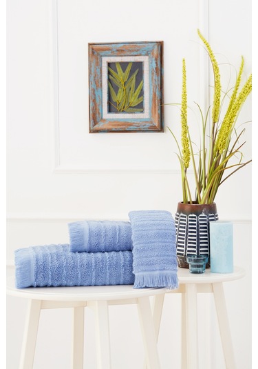 Sadem Organik Linden Havlu 30x50 Cm Mavi