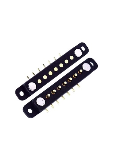 7-pin 2.54mm 90c Pogo Pin Manyetik Konnektör Takımı - Kulaklı