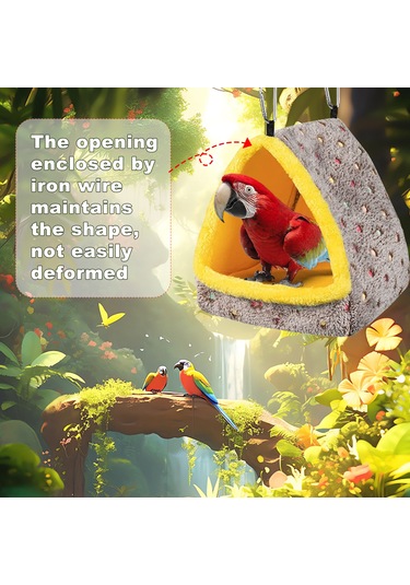 Leezsing Kuş Evi Kuş Yataklığı Kışın Papağan Gine Domuzu Çinçilya Kirpi İçin Kafes Peluş