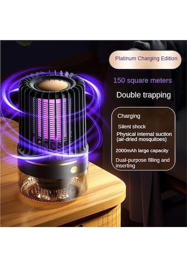 Jialan Uv Bug Işık Usb Şarj Edilebilir Elektrikli Fly Tuzak İç