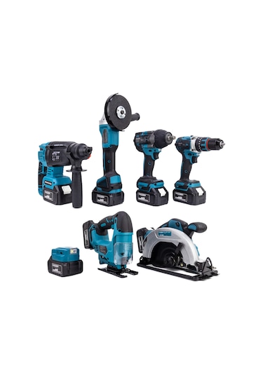 Dawreek MK800 Powerbank + Hilti + Spiral + Somun Sıkma + 13 MM Mandren + Dekupaj + Sunta Kesme Makinesi Seti