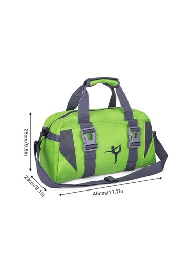 Fortunelane Büyük Boy Koyu Mavi Nilon Spor Çantası - Yoga Matı Taşıma, Sağlıklı Egzersiz Seyahat Çantası Koyu Mavi