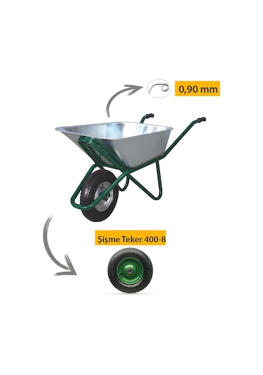 Kanat Pro Galvanizli Demonte El Arabası 0.90 Mm Sac