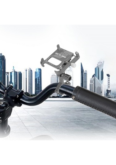 Homyl Spor Kameralar Için Bisiklet Telefon Tutucu Titanyum-rengi 8,5 Cm