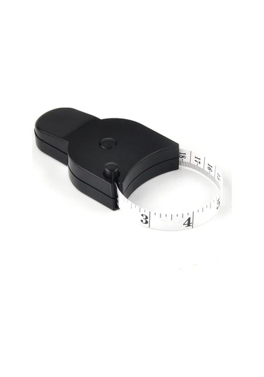 Black-wıntape150cm 60 Inç Vücut Bel Göğüs Bacaklar Santimetre Inç Mezura Geri Çekilebilir Ölçüm Cetveli