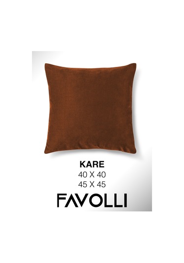 Br Favolli Kadife Dokulu Kiremit Rengi Kırlent Kılıfı Dream Serisi Punch Için Uygun Gizli Fermuar Kiremit Rengi