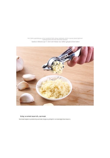 Aurora Elle Garlic, Garlic Pure Makinesi, Mutfak Malzemeleri Gümüş