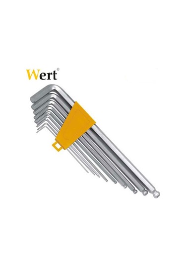 Wert 2250 Allen Anahtar Seti Bilya Başlı. 9 Parça