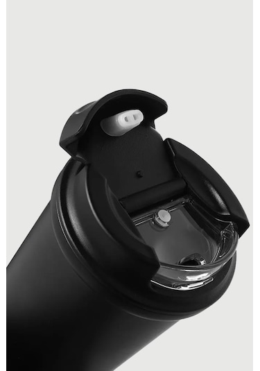Stevig 4 Work Flip Open Coffee Mug Çelik Termos 400 Ml Black St-250 Siyah