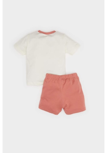 DeFacto Erkek Bebek 4'lü Pijama Takımı Kısa Kollu Penye Üst Beli Lastikli Şort E1188A525HSER98