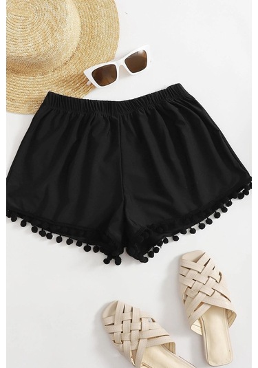 Angelsin Ponponlu Şık Deniz Şortu 001