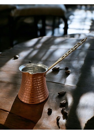 Bakır Çekiç Dövme Küçük Boy Cezve