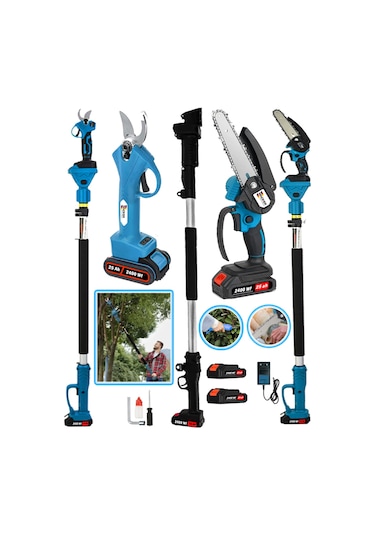 Wacker 1400 VF Bağ Makası + Teleskopik Uzatmalı Budama Makinası