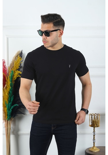 Kozik Standart Fit Bisiklet Yaka Erkek Tişört 5'li -  Çok Renkli