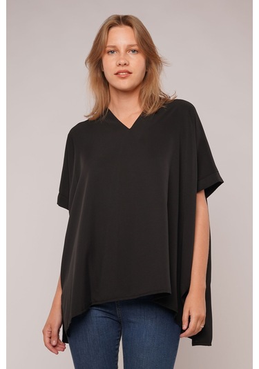 Gabria Hakim Yaka Bluz Siyah