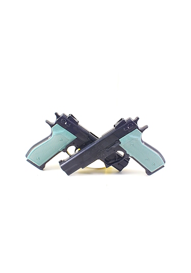 Boncuk Atan Tabanca 2 Adet Colt Twin Eagle 20 Cm
