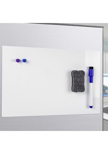 Beyaz Tahta Etiket Silinebilir Yeniden Kullanılabilir A3/a4/a5 Mini Mesaj Panosu Buzdolabı Mıknatısı Dekorasyon Okul Aksesuarları L Round