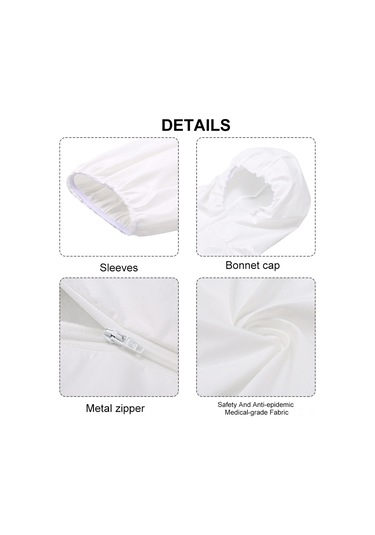 Mufunye Tek Kullandım Tpu Filmi Antibakteriyel Tam Vücut Koruyucu Izolasyon Giysi, Tabanlı, Xxxl 185cm, Da-502 Modeli, Tıbbi Ve Epidemik Koruma