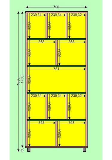 Beyaz Dekorasyon Kitaplık D/32 G/81 Y/180