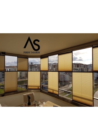 As Perde Cam Balkon Perdesi Plise 14 Farklı Renk Plise