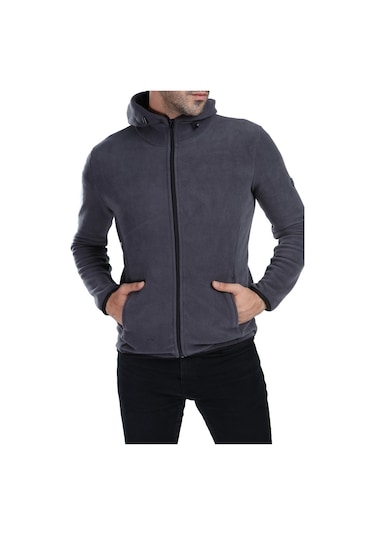 Ghassy Co. Erkek Kapşonlu Polar Ceket (152387624)