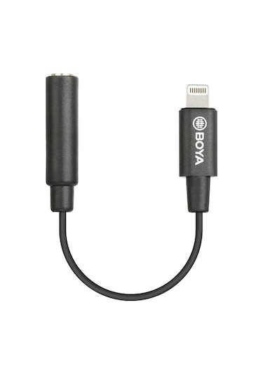 Boya By-K3 Apple Uyumlu iPhone Kulaklık Mikrofon Dönüştürücü Lightning Kablo
