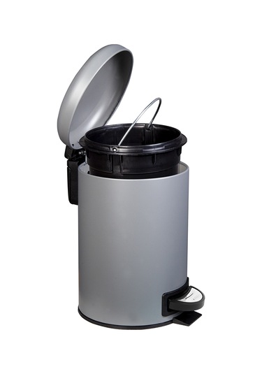 Siliwax Elit Gri Çöp Kovası 3 L Yavaş Kapanır Gri