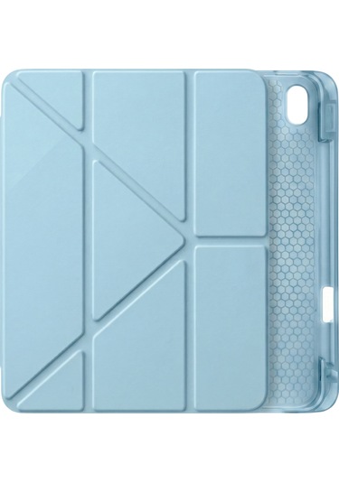 Ps Apple Uyumlu iPad A16 / 10.9 10. Nesil Tri Folding Standlı Kılıf - Turkuaz Kapaklı Kılıf