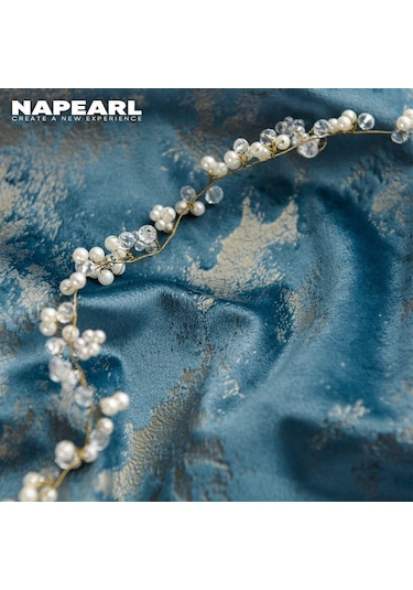 Mavi 1 Pc Napearl 80% Karartma Perdeleri Ev Dekor Lüks Lüks Gölge Oturma Odası Yatak Odası Mavi